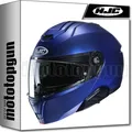 MODULARHELM FÜR MOTORRAD HJC I91  BLAU-METALLIC SEIDENMATT M
