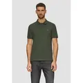 s.Oliver Poloshirt Poloshirt Kragen, Knopfleiste, kurzarm grün L (50)