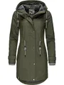 Peak Time Damen Regenjacke Regenmantel Jacke wasserdicht mit Kapuze L60042 Olive21 Gr. 5XL