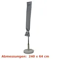 Deluxe Schutzhülle für Sonnenschirm 450 cm grau Abdeckhaube, Regenhaube
