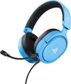 Trust Gaming Headset GXT 498B Forta Offiziell Lizenziert für PlayStation 5, Nachhaltig, PS4 / PS5 Headset, 1,2 m Kabel, Abnehmbares Mikrofon, Verstellbarer Kopfbügel, Over-Ear Kopfhörer, Blau