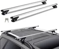VEVOR Universal-Dachträger-Querträger, 132 cm (52 Zoll) Aluminium-Dachträger-Querträger, passend für erhöhte Seitenschiene mit Lücke, 90 kg Tragkraft, verstellbare Querträger