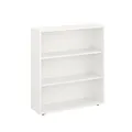KOMTO Regal 80 cm breit Weiß - Bücherregal mit 3 Ebenen und Höhenverstellbare Regale, Standregal, Aufbewahrungsregal | Bookshelf Lumo 80 x 90 x 24 cm (BxHxT)