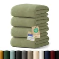 Blumtal Premium Frottier Handtücher Set 4 teilig 100% Baumwolle - Oeko-TEX zertifiziertes Towel 4X (50x100 cm) - Ultra saugstarkes Frottier Handtücher Set waschbar °60 - Towel - Handtuch Grün