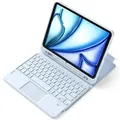 Inateck iPad Tastatur für iPad 10/11 Gen. A16 2025, Air 11 Zoll M4/M3/M2 (2026/2025/2024), Air 5/4, Pro 11, mit Touchpad und Stifthalter, Abnehmbar - Blau