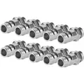 STAHLWERK 10er Set Druckluft-Schnellkupplung Stecknippel NW 7.2 Viertel Zoll