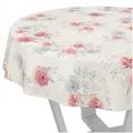 ANRO Tischdecke Wachstuch abwaschbar Rosen Tischwäsche (Einzelstück 1-tlg), wasserabweisend pflegeleicht Floral Beige Rosa Rund 140cm beige|rosa Rund | Ø 140 cm x 140 cm x 140 cm