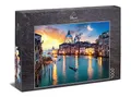 Ulmer Puzzleschmiede - Puzzle „Serenissima - Venedig“ – Klassisches 1000 Teile Puzzle – Puzzlemotiv Sonnenuntergang über dem Canal Grande in Venedig, Italien