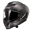 LS2 FF807 Dragon Forged Gloss Carbon Motorrad Helm Gr. XXL - Glanz Schwarz