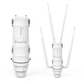 WAVLINK Outdoor WLAN Access Point, Dual Band Outdoor WLAN Verstärker(867Mbit/s 5Ghz, 300Mbit/s 2,4GHz) für Garten/Indoor, WLAN Router/Repeater/WLAN AP/EverythingMesh Agent Modus, wetterfestes Gehäuse