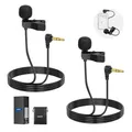 NEEWER Mini Lavalier Mic, 2er Pack, 2m Clip On kabelgebundenes Kondensator Ansteckmikrofon mit 3,5mm TRS Anschluss, kompatibel mit DJI Mic 2 DJI Mic Rode Wireless Go II NEEWER CM28 CM31 Kamera, LM5