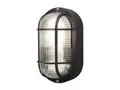 KONSTSMIDE LED Außen-Wandleuchte, LED wechselbar, Warmweiß, Klassische Feuchtraumleuchte aus Kunststoff & Acrylglas Schwarz H:20cm