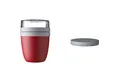 Mepal - Lunchpot Switch Ellipse - mach aus deinem Lunchpot einen Snackpot - Praktischer Müslibecher - Geeignet für Tiefkühler, Mikrowelle & Spülmachine - Nordic Red