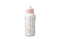 Mepal - Trinkflasche Pop-up Campus - Wasserflasche Little Dutch - Auslaufsichere Flasche für die Schule - Wiederverwendbar - BPA-frei & Spülmaschinenfest - 400 ml - Flowers & Butterflies