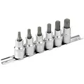 DAKCOS Bit Set Torx Nusssatz für 1/2"-Vierkantantrieb, Nüsse aus CR-V, Bit aus S2, T30 - T60