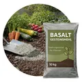 Basaltmehl 10 kg natürlicher Mineral-Dünger für Garten, verbessert Bodenstruktur, stärkt Pflanzen und wirkt gegen Schnecken