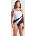 Badeanzug Damen arena Shapewear Liliana C-Körbchen - Black-white - 44