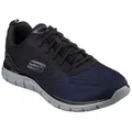 Skechers TRACK-RIPKENT Sneaker Freizeitschuh, Halbschuh, Schnürschuhin veganer Verarbeitung blau|schwarz 46 EU