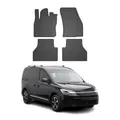 OMAC Gummi Fußmatten kompatibel mit VW Caddy 2020-2026 Automatten Gummi Schwarz 4tlg