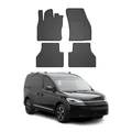 OMAC Gummi Fußmatten für VW Caddy 2020-2026 Automatten Gummi Schwarz 4tlg