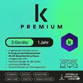 K PREMIUM Total Security 2026 3 Geräte 1 Jahr | VPN Passwort Manager 2027 GEN