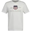 Gant T-Shirt Herren T-Shirt 1er Pack Baumwolle (Packung, 1er Pack) weiß XXL (58/60)