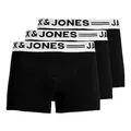 JACK & JONES Herren Unterhosen Shorts Boxershorts Trunks 3er Pack, Farbe:Schwarz, Wäschegröße:L, Artikel:- Black