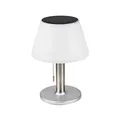 ito electronics Solar Tischlampe Indoor Outdoor 3 Stufen | 4-8 Stunden Leuchtdauer | Warmweißes LED-Licht silber
