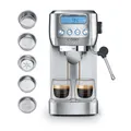 EspressoGourmet Crema  Siebträgermaschine, Espressomaschine, mit Milchaufschä...