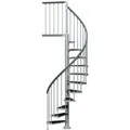 Dolle Aussentreppe Gardenspin 307,5-352,5cm Geschosshöhe 14 Stufen Trimax® Aussen-ø155cm