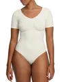 creamy fabrics T-Shirt Bodysuit Shapewear mit String – Figurformender Body für Damen – Glättende Sanduhr-Silhouette – Nahtlos, atmungsaktiv & ultraweich – Po-Lifting Effekt & perfekte Passform