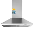 Cecotec Bolero Flux PM 603500 Edelstahl B 603500 Pyramiden-Dunstabzugshaube, 65 W, Edelstahl-Finish, Saugleistung 350 m³/h, mechanische Steuerung, 3 Leistungsstufen, Licht und Kohlefilter