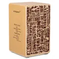 Schlagwerk CP86 Cajon Rudiments Styles Medium - Cajon Instrument mit zwei Snare Teppichen 45 x 30 x 30 cm - Naturholz Birke mit stylischem Designaufdruck auf der Front - Made in Germany