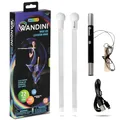 Wandini Glow.0 Magic Wand Zusammenklappbares LED Lichtschwert - mit USB-Aufladbarem Jonglierstab - LED-Lichtstab mit 22 Farblichtmodi - Patentierter, Professionell Ausbalancierter Lichtstab Bunt