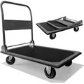 Lagertrolley Rollwagen 90x60cm H86cm faltbar für Garage Werkstatt Haushalt Keller Plattformwagen
