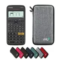 Casio fx-82DE X ClassWiz inkl. WYNGS Schutztasche Hellgrau - Wissenschaftlicher Taschenrechner - Basic Set