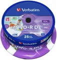Verbatim DVD-Rohling 25 DVD+R Double Layer full printable 8,5GB 8x Spindel