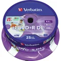Verbatim DVD+R 43667 8x 85GB DL 240Min. Spindel 25 St./Pack.