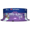 25x Verbatim DVD+R DL Double Layer Rohlinge 8,5GB 8x Schreiben bedruckbar