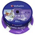 VERBATIM 43667 Printable Bedruckbar DVD+R DL 8X Rohling