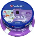 25 Verbatim Rohlinge DVD+R Double Layer full printable 8,5GB 8x Spindel