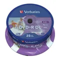 1x25 Verbatim DVD+R Double Layer 8x Speed, printable, 8,5GB DVD+R 12cm