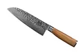 Sallys Santoku Messer- aus rostfreiem Damaszener-Stahl - Griff aus hochwertigem Olivenholz, inkl. edler Holzbox zur sicheren Aufbewahrung, 67-lagigen VG-10-Damaskus-Stahl