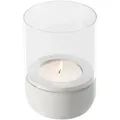 Blomus Windlicht Calma, Grau, Glas, Stein, 14 cm, Glaseinsatz, Dekoration, Windlichter & Laternen, Windlichter