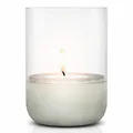 Blomus Windlicht Calma Klein, Kerzenhalter, Teelichthalter, Beton, Glas, grau