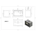 Kamin-Kassette KRATKI ARKE 75 8 kW Ø 150
