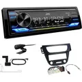 JVC KD-X472DBT 1-DIN Digital Autoradio mit Bluetooth DAB+ inkl. Einbauset für Renault Megane III 2008-2014 schwarz