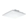 EGLO LED Panel Calemar-S, quadratische Deckenlampe mit Kristall-Effekt, Deckenleuchte aus Kunststoff und Metall in Weiß, Aufbauleuchte für Büro und Küche, neutralweiß, 29x29 cm
