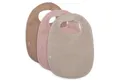 Jollein Lätzchen Baby - Frottee, Wild Rose/Nougat/Biscuit - 3er Pack - 100% Baumwolle - Mit Klettverschluss - Babylatz - Sabberlätzchen Baby