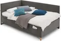 Einzelbett Cool | Mit Rückenlehne | 90 x 200 cm | Anthrazit Design